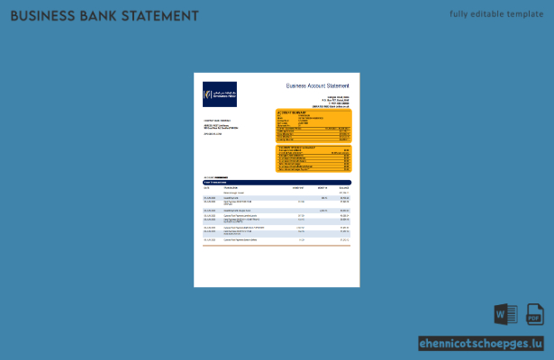 Organisationsdokument der Emirates NBD Bank (Word- und PDF-Beispiel)